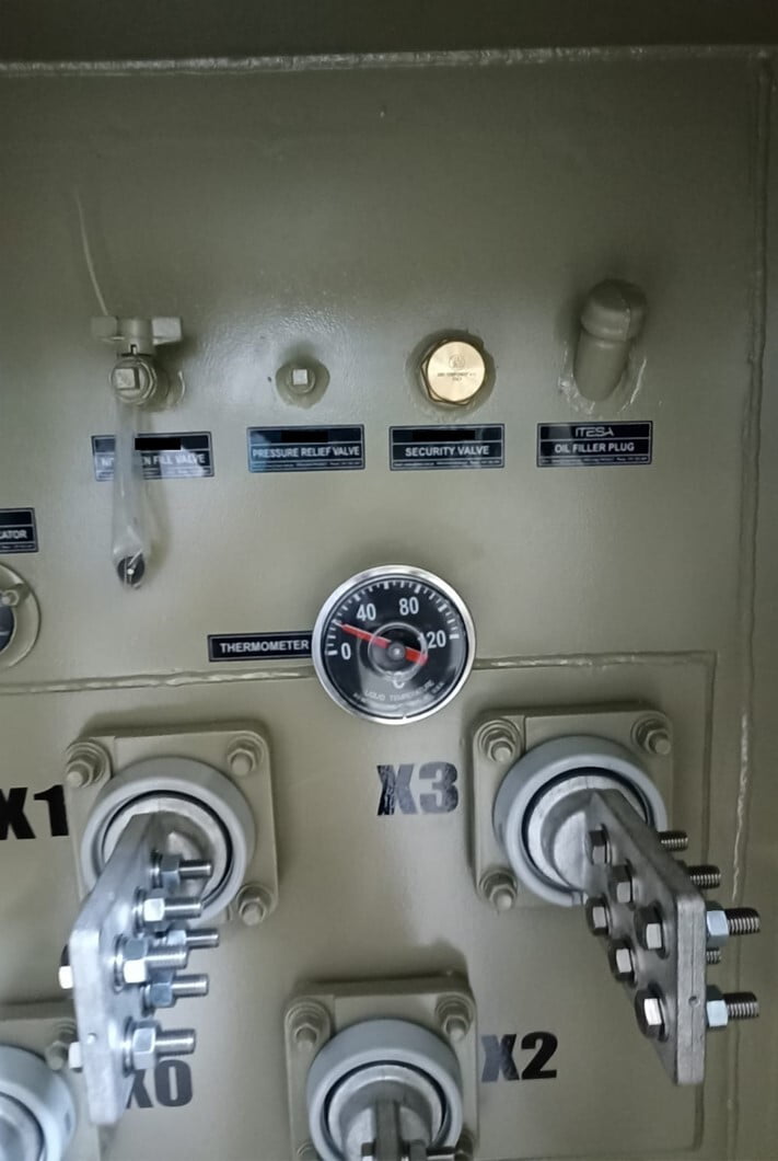 Switches and gauges for our padmount transformer.