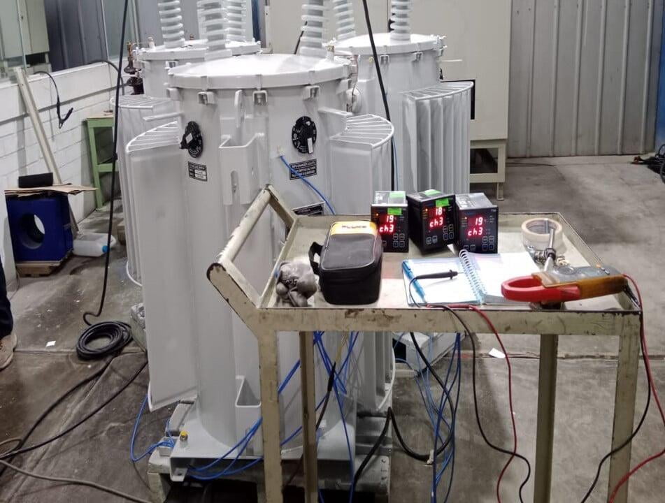 Testing our single phased power transformers