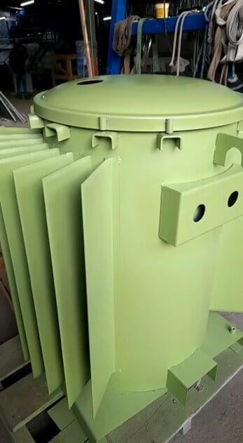 Side view of our single phased voltage transformers